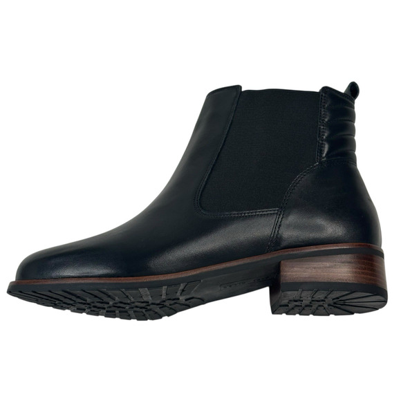 David Tate Luxe Black Leather Chelsea Boots Booties Womens Size 8W Wide New $210 - Picture 6 of 11